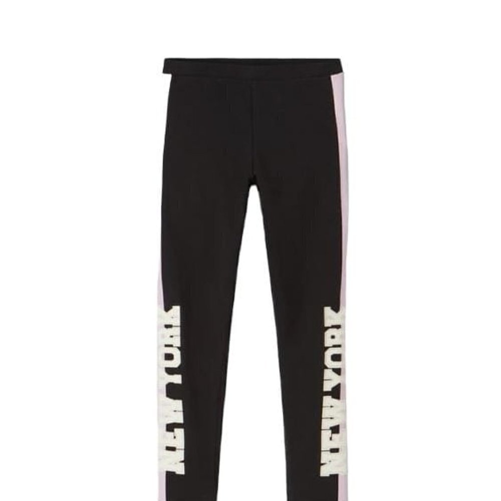ZARA LEGGINGS GIRL BLACK PINK SIZE 09  1887/708/800